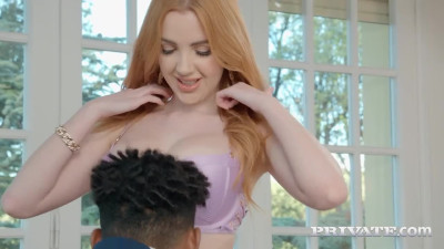 Black lover fucked a glamorous redhead model Scarlett Jones