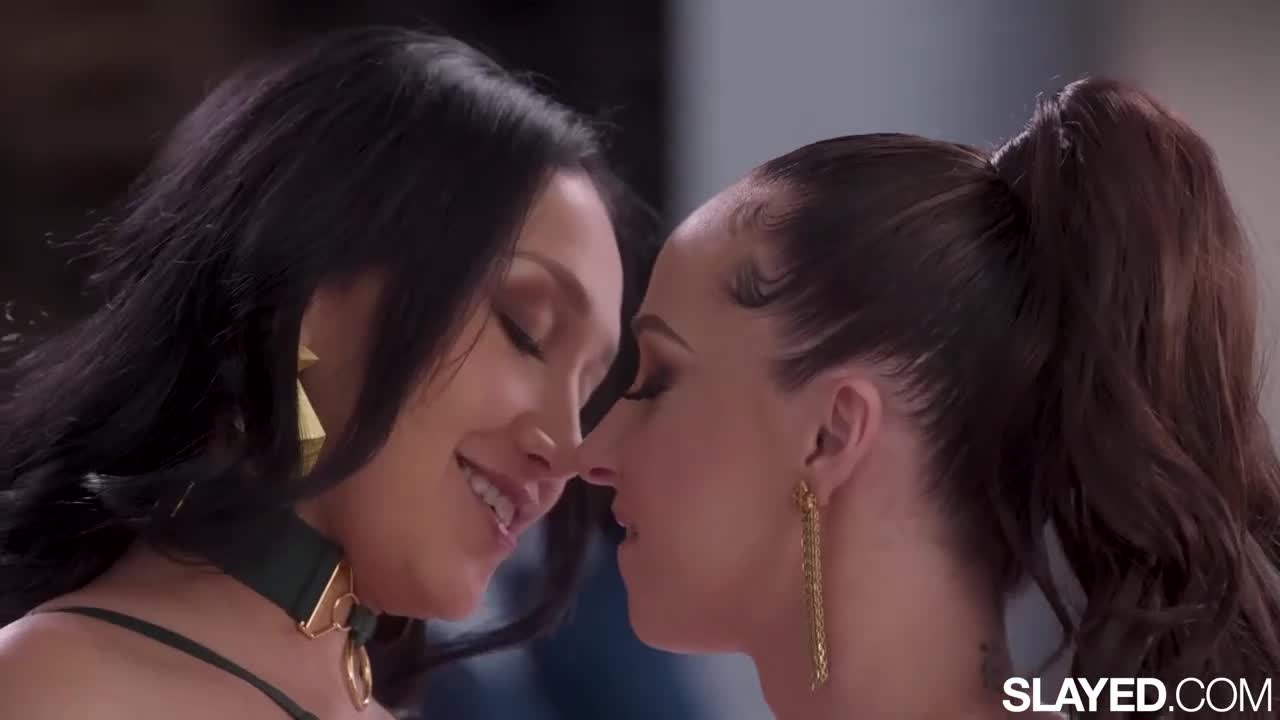 Two passionate chicks Jada Stevens and Vicki Chase love hot lesbian sex