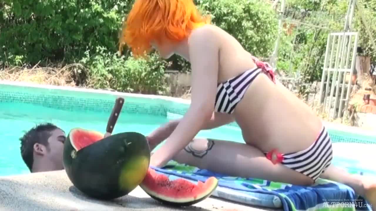 Pasty AF ginger Vicky Addams getting screwed poolside - ePornTube