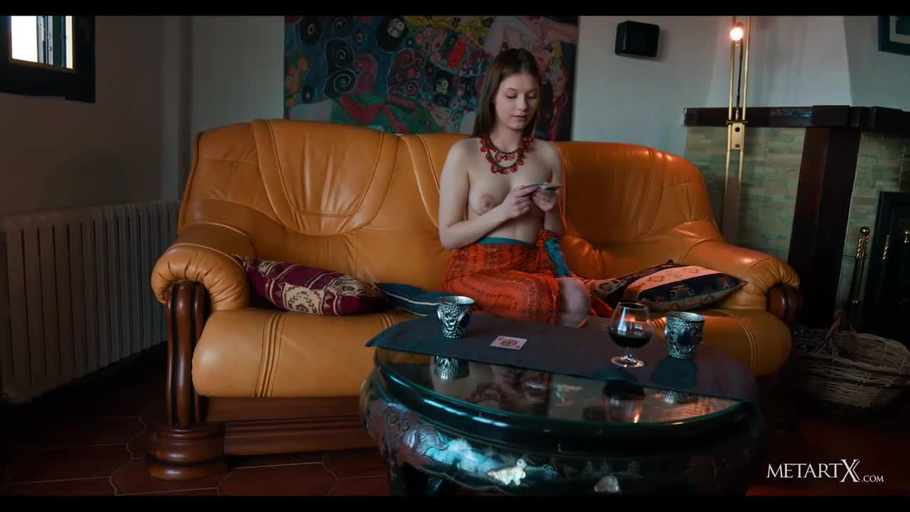 Aesthetic solo on the leather sofa with a curvy brunette Stasey - ePornTube