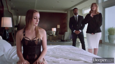 Two white babes with big boobs Lena Paul and Laney Grey VS black boy