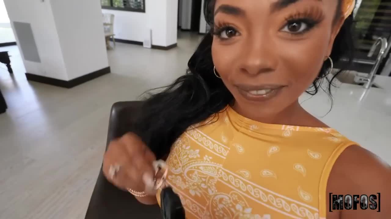 Ebony hottie Cali Caliente is enjoying intensive sex so much