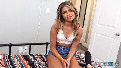 Intense fucking video featuring a skinny Latina teen, Destiny Cruz