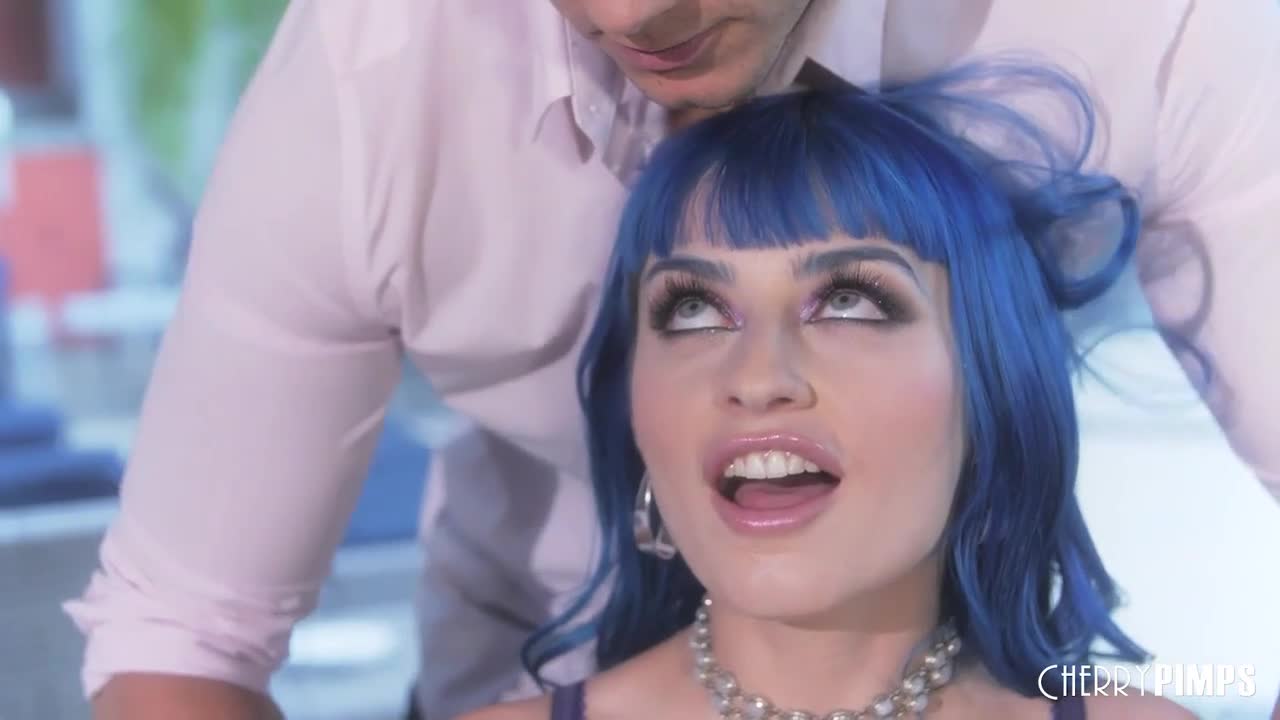 Stunning blue-haired model Jewelz Blu fucked in the missionary pose - ePornTube