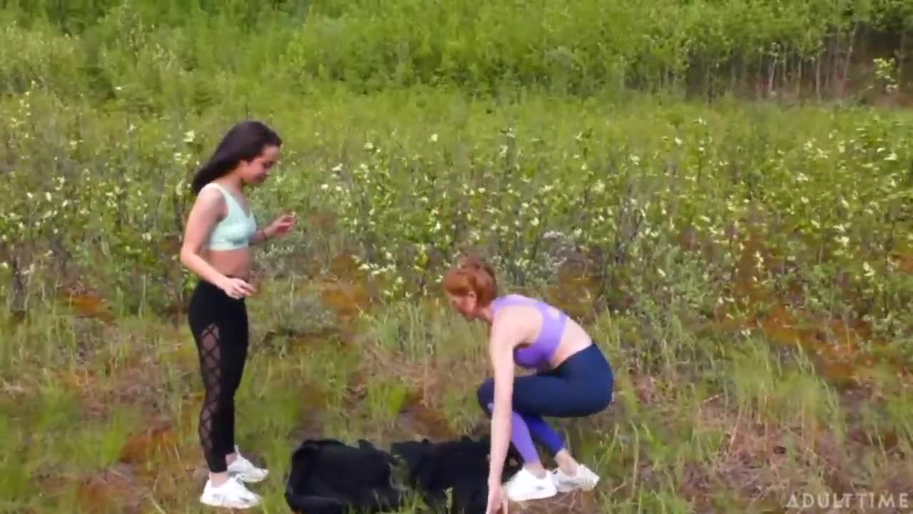 Awesome outdoor lesbian sex action with two babes Lana Mars and AK Gingersnaps - ePornTube