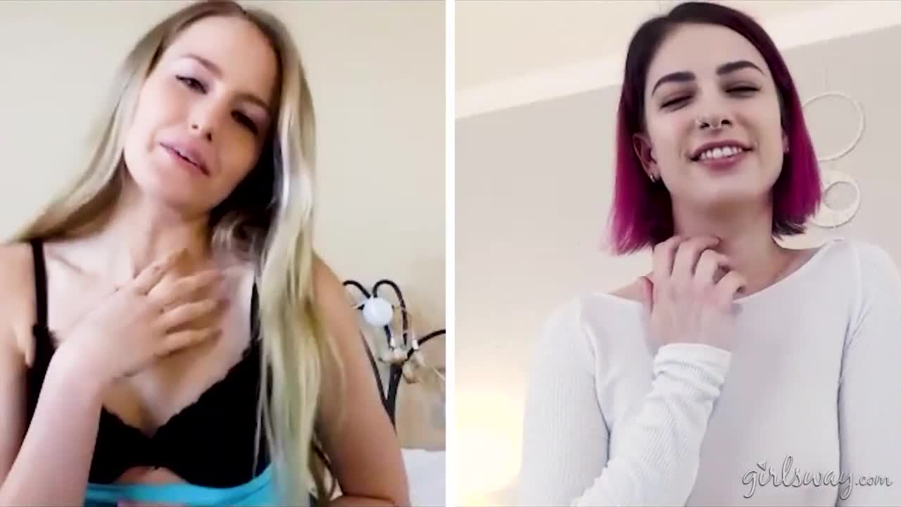 Social distance is not a problem for Scarlett Sage and Kristen Scott - ePornTube