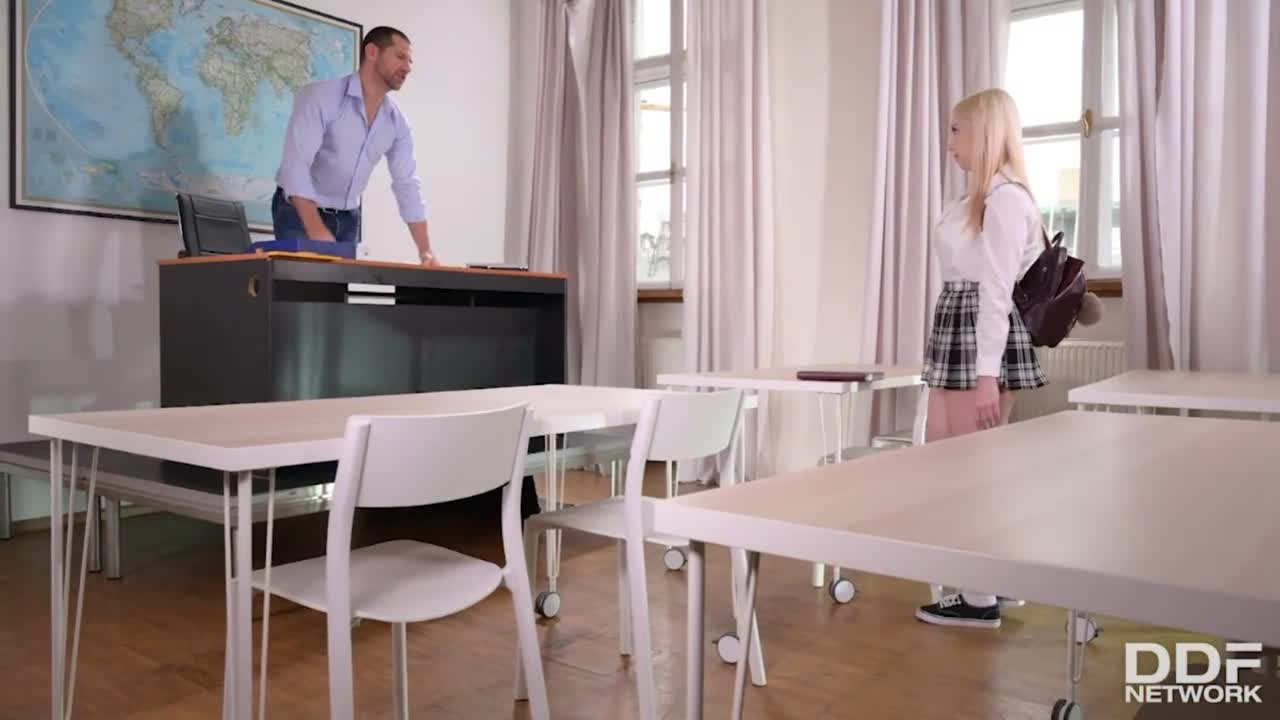 The hottest classroom sex action with a blonde Roxy Risingstar - ePornTube