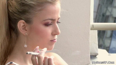 Smoking video with awesome Abigaile Johnson from My Sons GF